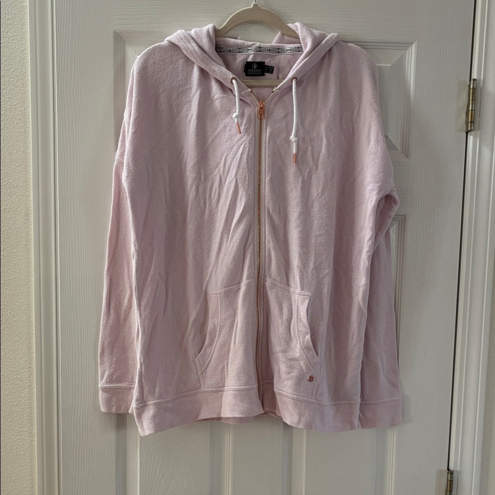 Volcom Light Purple Zip-Up Hoodie
